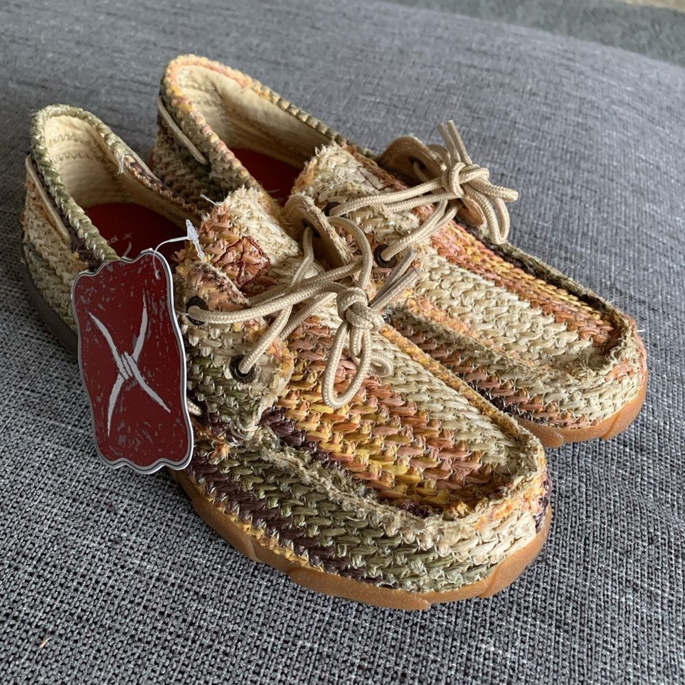 NWT Twisted X raffia loafers. Size 5